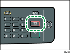 Illustration de la touche Effacement/Stop
