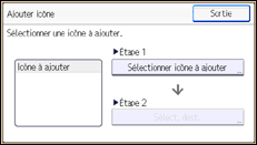 Illustration de l'écran du panneau de commande
