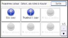 Illustration de l'écran du panneau de commande
