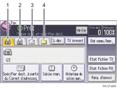 Illustration numérotée du panneau de commande