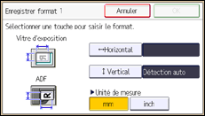 Illustration de l'écran du panneau de commande