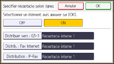 Illustration de l'écran du panneau de commande