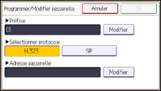 Illustration de l'écran du panneau de commande