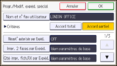 Illustration de l'écran du panneau de commande