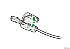 illustration du câble Ethernet avec noyau de ferrite 