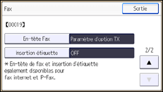 Illustration de l'écran du panneau de commande