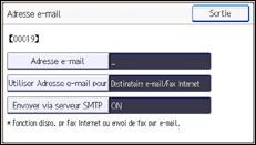 Illustration de l'écran du panneau de commande