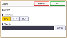 Illustration de l'écran du panneau de commande