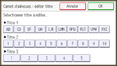 Illustration de l'écran du panneau de commande