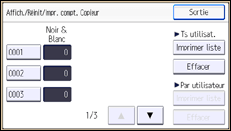 Illustration de l'écran du panneau de commande