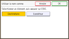 Illustration de l'écran du panneau de commande
