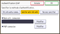Illustration de l'écran du panneau de commande