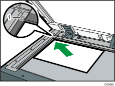 Illustration de la vitre d'exposition avec numérotation