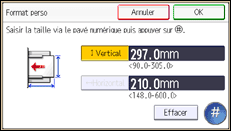 Illustration de l'écran du panneau de commande