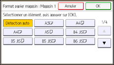 Illustration de l'écran du panneau de commande
