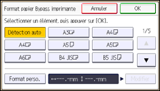 Illustration de l'écran du panneau de commande