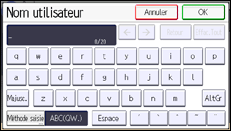 Illustration de l'écran du panneau de commande