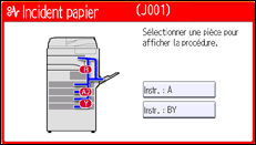 Illustration de l'écran du panneau de commande