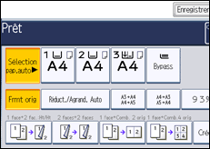 Illustration de l'&eacute;cran du panneau de commande