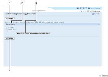 Illustration de l'&eacute;cran du navigateur Web Illustration avec l&eacute;gende num&eacute;rot&eacute;e