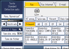 Illustration de l'écran du panneau de commande