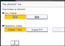 Illustration de l'&eacute;cran du panneau de commande