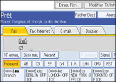 Illustration de l'écran du panneau de commande