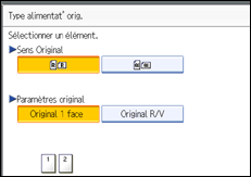 Illustration de l'écran du panneau de commande