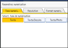 Illustration de l'écran du panneau de commande