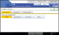 Illustration de l'écran du panneau de commande