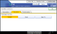 Illustration de l'écran du panneau de commande