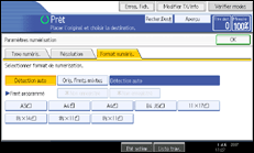 Illustration de l'écran du panneau de commande