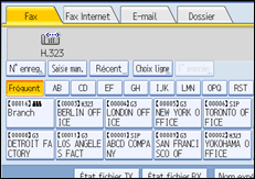 Illustration de l'écran du panneau de commande