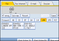 Illustration de l'écran du panneau de commande