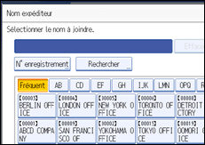 Illustration de l'écran du panneau de commande