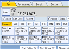 Illustration de l'&eacute;cran du panneau de commande