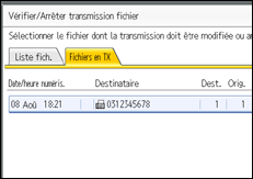 Illustration de l'&eacute;cran du panneau de commande