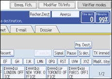 Illustration de l'écran du panneau de commande