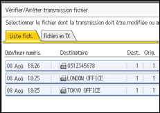 Illustration de l'&eacute;cran du panneau de commande