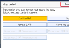 Illustration de l'&eacute;cran du panneau de commande