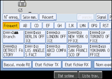 Illustration de l'&eacute;cran du panneau de commande
