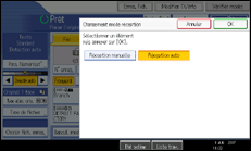 Illustration de l'&eacute;cran du panneau de commande