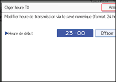 Illustration de l'écran du panneau de commande