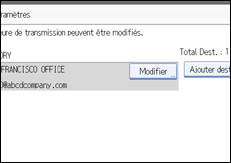 Illustration de l'écran du panneau de commande