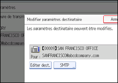 Illustration de l'écran du panneau de commande