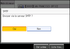 Illustration de l'écran du panneau de commande