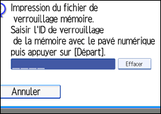 Illustration de l'écran du panneau de commande