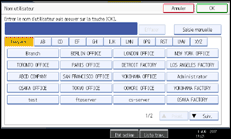 Illustration de l'écran du panneau de commande