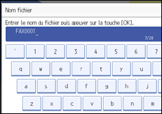 Illustration de l'écran du panneau de commande