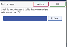 Illustration de l'écran du panneau de commande